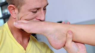 Tasty toes worshipped all throughout the scene