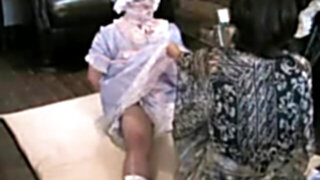 One hour of adult baby play, including hookup playthings