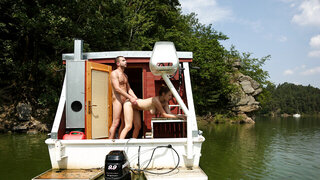 Stunning brunette wife moans over creampied by ex husband