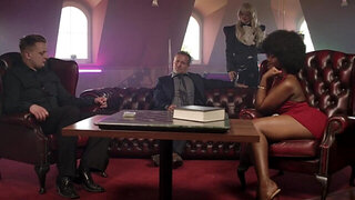 George Uhl banging a tall ebony with long legs