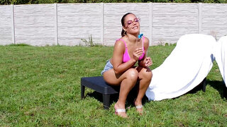 Tattooed man banging Apolonia Lapiedra from behind
