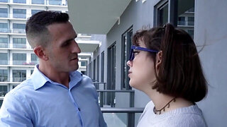 A duo of bratty babes are shown in a hot three-way