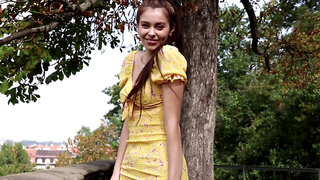 Public fantasy exploration with a horny solo bitch