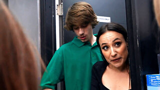 Naughty brunette secretary gets butt-fucked in the office