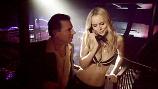 Strippers with round tits seductively dance in slow motion
