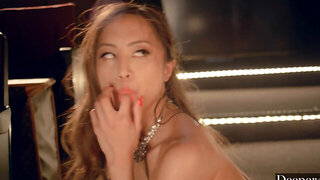 Fancy girl in sexy lingerie is licked and bang with passion