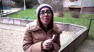Geeky girl showing her lust for huge dicks and random sex