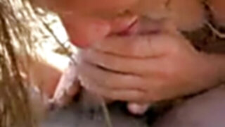 She jerk him at the beach