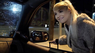 Thick blonde PAWG Bella Jane picked up by a black man