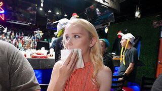 Naughty Blonde In The Club Looking For A Guy For Sex