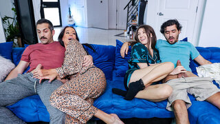 Swinger couples have fun on a Friday night