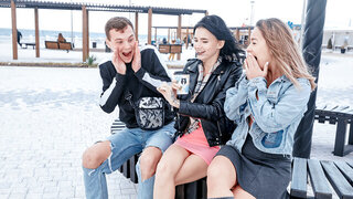 Hot Babes Bring The Guy Home To Fuck Them Threesome