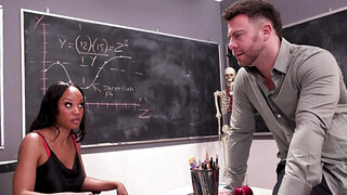 Threesome with teachers and students going bonkers