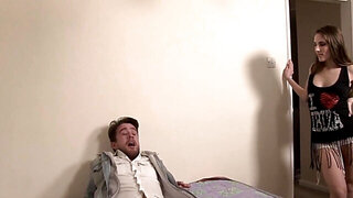 Vintage fuck movie with a hotter Euro teen who rides dick