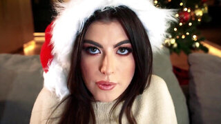 Gal Ritchie celebrating Christmas by showing her holes