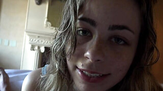 Slutty babe in lingerie looks cute and ready to cum