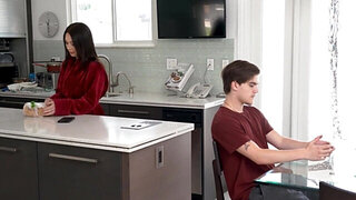 Costumed MILF is going to get fucked by a younger boner