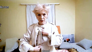 Old blonde stuffed to the gills in the hottest POV vid