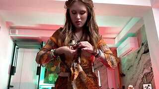Fortuneteller hottie never saw  that hard cock coming