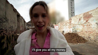 Skinny Czech girl is going to take his cock to the limit