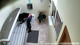 Very First Hidden Cam in PUBLIC SOLARIUM Worldwide