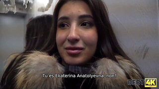 Young man engaged macho mode and penetrated debtor