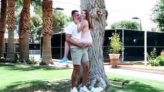 Mazy Myers plays golf, gets ravaged by a huge cock