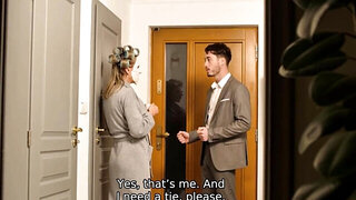 Big boobs blonde is getting energetic fucking today