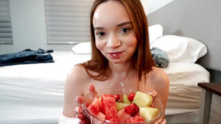 She gets goosebumps as he rams his dick deeper and deeper