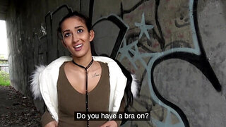 European barely legal babe gets smashed in public