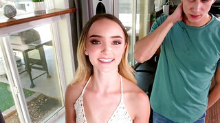 Horny girl is going to getting banged in DP to get off