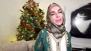 Venus Valencia wearing a hijab for a kinky video