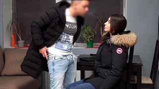 Debtor satisfies blackmailer with mouth and pussy