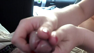 Car action with the busty blonde girlfriend Zoey Zimmer