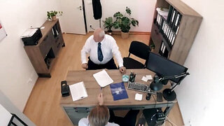 Loan officer is going to cuck an old guy in a twisted scene