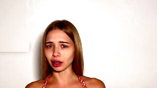 Beautiful Slavic model gives away her twat to a stranger