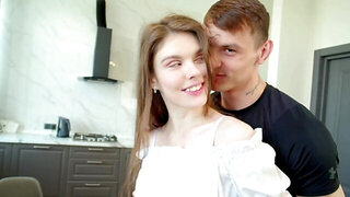 Valery Cherry fucks herself with a dildo while waiting