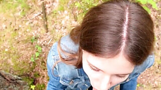 Going deep in the woods with his girlfriend and  banging her