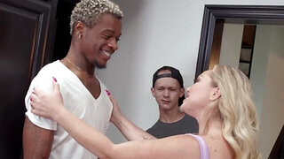 Black cock of a horny  stud is going to make her SCREAM