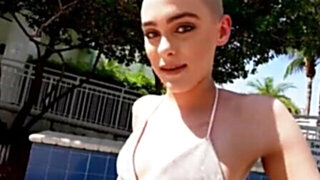 Short-haired baddie Paris Amour taking on a black dick