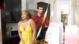 Bodacious brown babe gets her bubble butt pounded hard