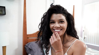 Guy tempted sexy stepsister into their first pussy-nailing