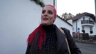 Real basement bang with a pink haired amateur pornstar