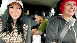 Horny amateur couple is having hardcore sex in the car