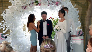 Horny bride gets her asshole stuffed by a priest at the altar