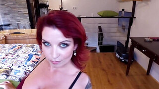 Big tits MILF wants to please his boner with her slit