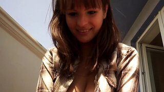 Brunette mother is asked about her oral skills and she is willing to show them