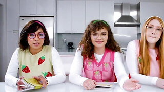 Gorgeous pussies with lust in eyes are fucked by the stepbrother