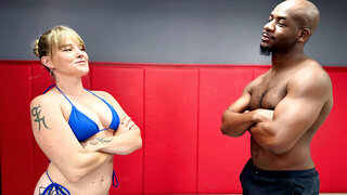 Tattooed blonde gives a blowjob and takes on a BBC