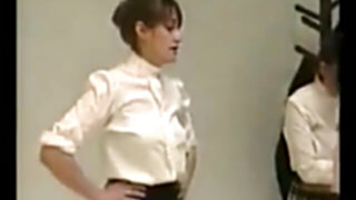 Strict Headmistress'getting off smacking paddled naughty student